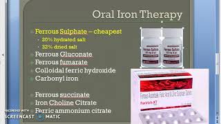 Pharmacology 638 a Iron Therapy Oral HeManTinic Ferrous Sulphate gluconate fumarate [upl. by Haididej]