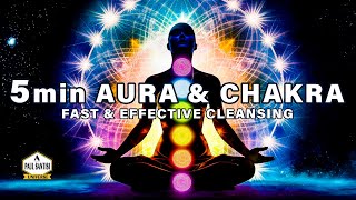 Guided Meditation Chakra amp Aura Cleanse 5 Minute [upl. by Lindblad324]