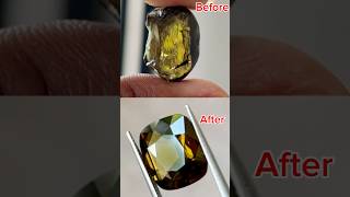 Rare Gemstone Cut And Polish Process gemstone shorts raregems gemcutting gemcutter gemstones [upl. by Aciretal]