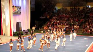 worlds 2011 large senior semilimited coed Cheer Athletics Cheetahs [upl. by Polk]