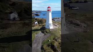 Newly renovated lighthouse louisbourg cape Breton nova Scotia capebretonisland walkingtrail [upl. by Brand]