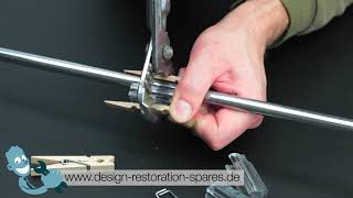 How to install Glides for Harry Bertoia Diamond Chair Bird Chair and Side Chair [upl. by Krock991]