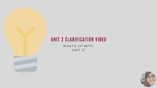 ENG 111  Unit 2 Clarification Video [upl. by Nirhtak923]