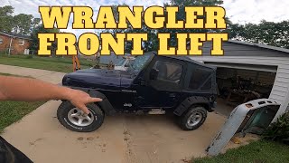 Jeep Wrangler Front Lift automobile jeep mechanic diy jeepwrangler jeeplife jeeps [upl. by Ida]