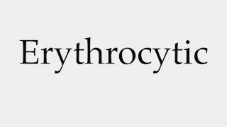 How to Pronounce Erythrocytic [upl. by Amaleta633]