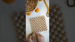 DIY Scandi style Wooden Beads Trivet craft diyhomedecor handmade cozy [upl. by Eibba849]