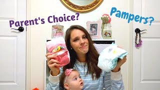 Parents Choice vs Pampers  Holiday Diaper Review [upl. by Ahtabbat372]