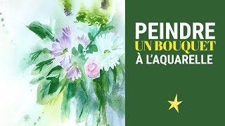 Peindre un bouquet à laquarelle [upl. by Nehcterg]