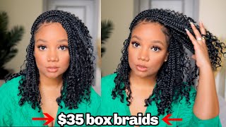 WOW 🔥 35 BOHO BOX BRAIDS  AMAZON MUST HAVE HAIR [upl. by Kcirdla]