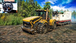 SnowRunner K7M Tractor Deep Mud Altinetar And Fule Delivery  Logitech G29 504 [upl. by Leerzej]