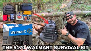 Solo Overnight Using a 170 Walmart Survival Kit In The Woods Part 1 [upl. by Shipman668]