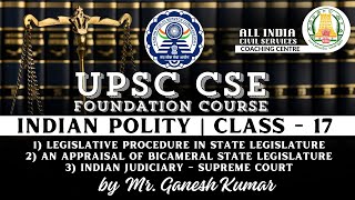 Day  71  Indian Polity  Class 17  UPSC CSE Foundation Course  Mr M Ganesh Kumar [upl. by Atikel130]