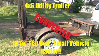 Converting Our 4x6 Utility Trailer Into A Mini Vehicle Hauler  Plus Washing Some Cars [upl. by Ahidam]