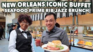 Iconic New Orleans Buffet  Creole Seafood Prime Rib Jazz Brunch at The Court of Two Sisters [upl. by Gal]