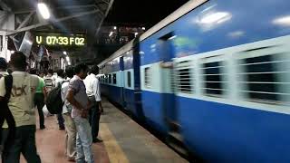 IRFCA 12961 Avantika Express crossing crowded Andheri station [upl. by Nirot332]