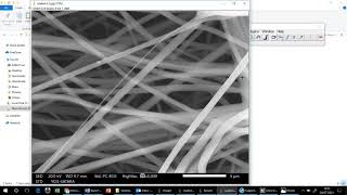 Nanofiber diameter measurement using ImageJ Software [upl. by Sulihpoeht]