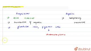 Comment upon the habitats and external features of animals belonging to classAmphibia and Reptilia [upl. by Vaclav]