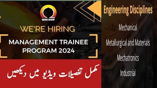 QADRI Group Management Trainee Program 2024  MTO Jobs for fresh engineering graduate [upl. by Anavahs]