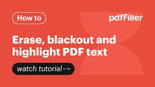 How to Erase Blackout and Highlight PDF Text [upl. by Aniteb842]