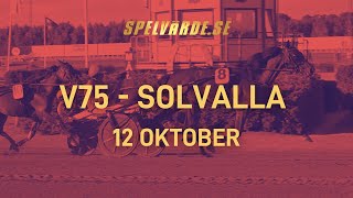 Uppsnack V75 Solvalla 1210  jackpot [upl. by Kienan166]