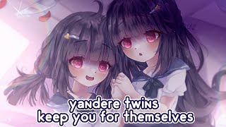 ASMR Yandere Twins Keep You For Themselves 💕🔪 Headpats Ear Cleaning Personal Attention ft Silvi [upl. by Neelav193]