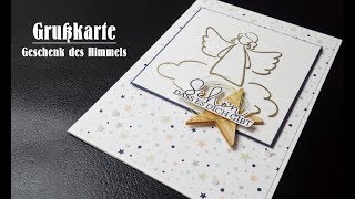 Grußkarte  Engel  Sternenhimmel  HerbstWinterkatalog  CreativeDepot  Stampin Up [upl. by Ativahs]