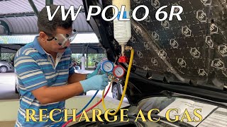 Polo 6R  How to recharge the AC refrigerant [upl. by Laise169]