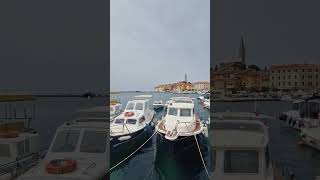 Harbour Rovinj Croatia TravelwithHugoF harbour boat croatia [upl. by Nawuj946]