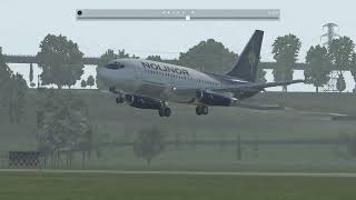 NOLINOR boeing 737 200 landing [upl. by Sidonius]