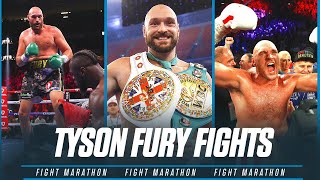 All of Tyson Furys Best Fights  FIGHT MARATHON  UNDISPUTED CLASH SATURDAY ESPN PPV [upl. by Saiasi]