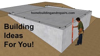 Ideas For Building Concrete Garage Foundation On Sloping Hillside  Home Building Learning Examples [upl. by Anetsirhc]