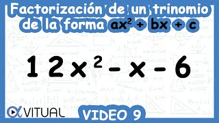 Factorización de un Trinomio de la Forma ax2bxc Video 9 de 10 [upl. by Ennaira]