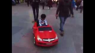 Toy Car videos for children  Baby riding a toy car [upl. by Nylhsa]