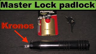 Master Lock Vorhängeschloss mit Kronos knackenCrack padlockFahrradschloss knacken schloss öffnen [upl. by Tnahsarp]