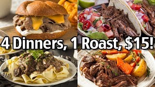 4 Dinners 1 Roast 15 How To Plan Ahead Pot Roast [upl. by Mattie]