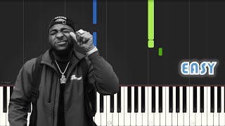 Davido  Risky ft Popcaan  EASY PIANO TUTORIAL by Synthly [upl. by Maddeu876]