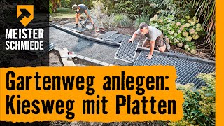 Gartenweg anlegen Kiesweg mit Platten  HORNBACH Meisterschmiede [upl. by Znerol168]