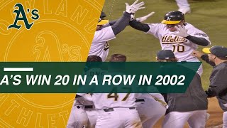 Relive the Oakland As 20game win streak in 2002 [upl. by Lewellen193]