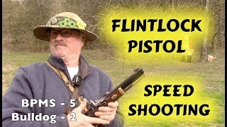 Flintlock Pistol Speed Shooting Fun Swiss Powder [upl. by Ahsienek887]