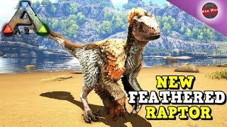 NEW FEATHERED RAPTOR DEINONYCHUS LATCHING ATTACK AND PACK SKILLS  RAGNAROK  ARK SURVIVAL EVOLVED [upl. by Essile]