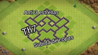 MEJOR aldea TH7 para SUBIDA DE COPAS  Link  Clash of Clans  Movilgaming [upl. by Hazlett]