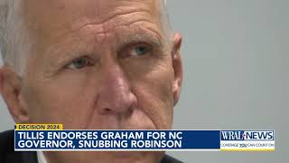 Thom Tillis endorses Bill Graham for NC governor snubbing Mark Robinson [upl. by Akahs]