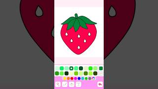 Lets colour a strawberry with meeecolorscolouringgame artandcraft strawberryfruitfyp [upl. by Latini]