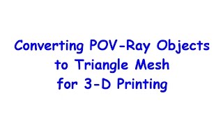 3D Printing a POVRay Model [upl. by Torrin]