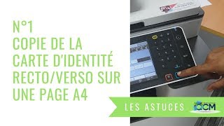 Astuce N° 1 Copie de la carte didentité rectoverso sur une page A4 [upl. by Ylloj343]