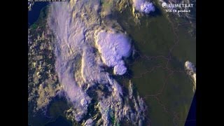 20130729  Meteosat 8  25min Rapid Scan Service [upl. by Mw]