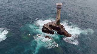 Longships Lighthouse  Lands End Cornwall Drone Footage [upl. by Ellenej]