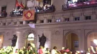 Fiestas del Pilar 2013 Zaragoza canto ala libertad [upl. by Yorle868]