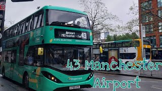 Full route 43 Manchester to Manchester Airport route learning Stagecoach Manchester [upl. by Thatch]