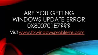 Fix Windows Update Error 0x800701E7 [upl. by Moreta306]